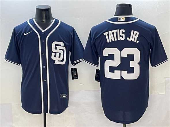 Men%27s San Diego Padres #23 Fernando Tatis Jr. Navy Cool Base Stitched Jersey->san diego padres->MLB Jersey